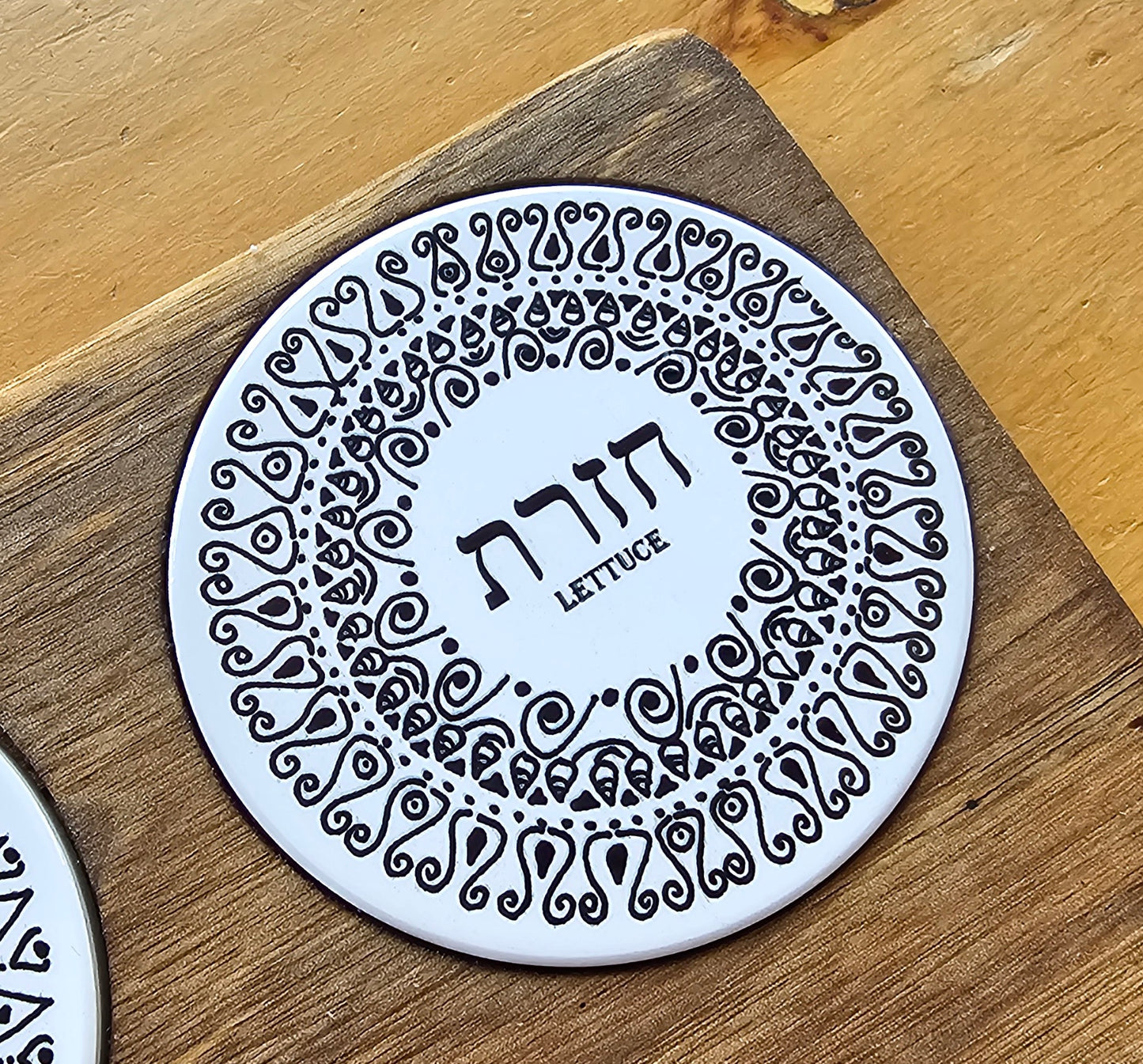 Doodleware Live Edge Passover Seder Plate - Design #1