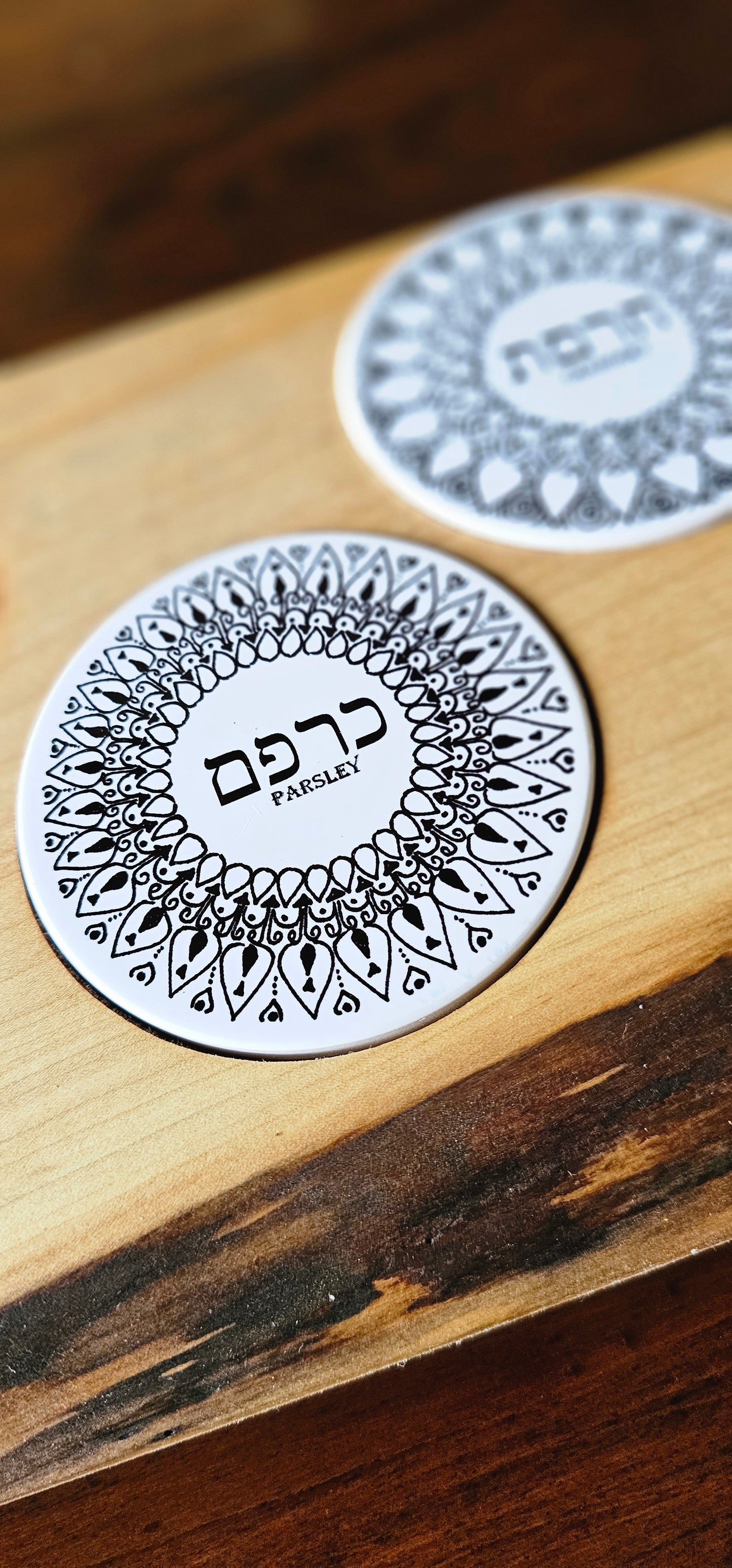 Doodleware Live Edge Passover Seder Plate - Design #3