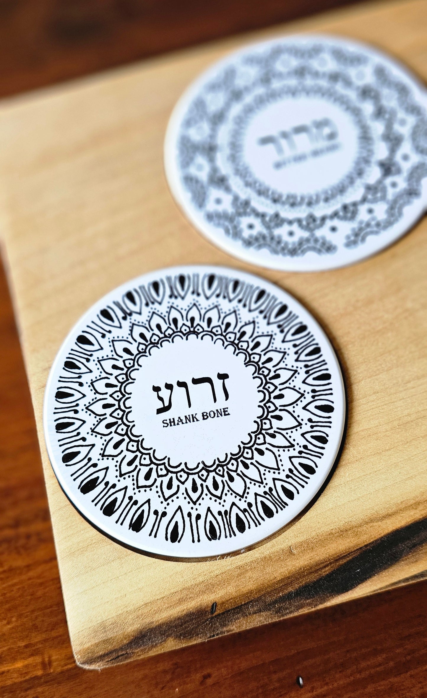 Doodleware Live Edge Passover Seder Plate - Design #3