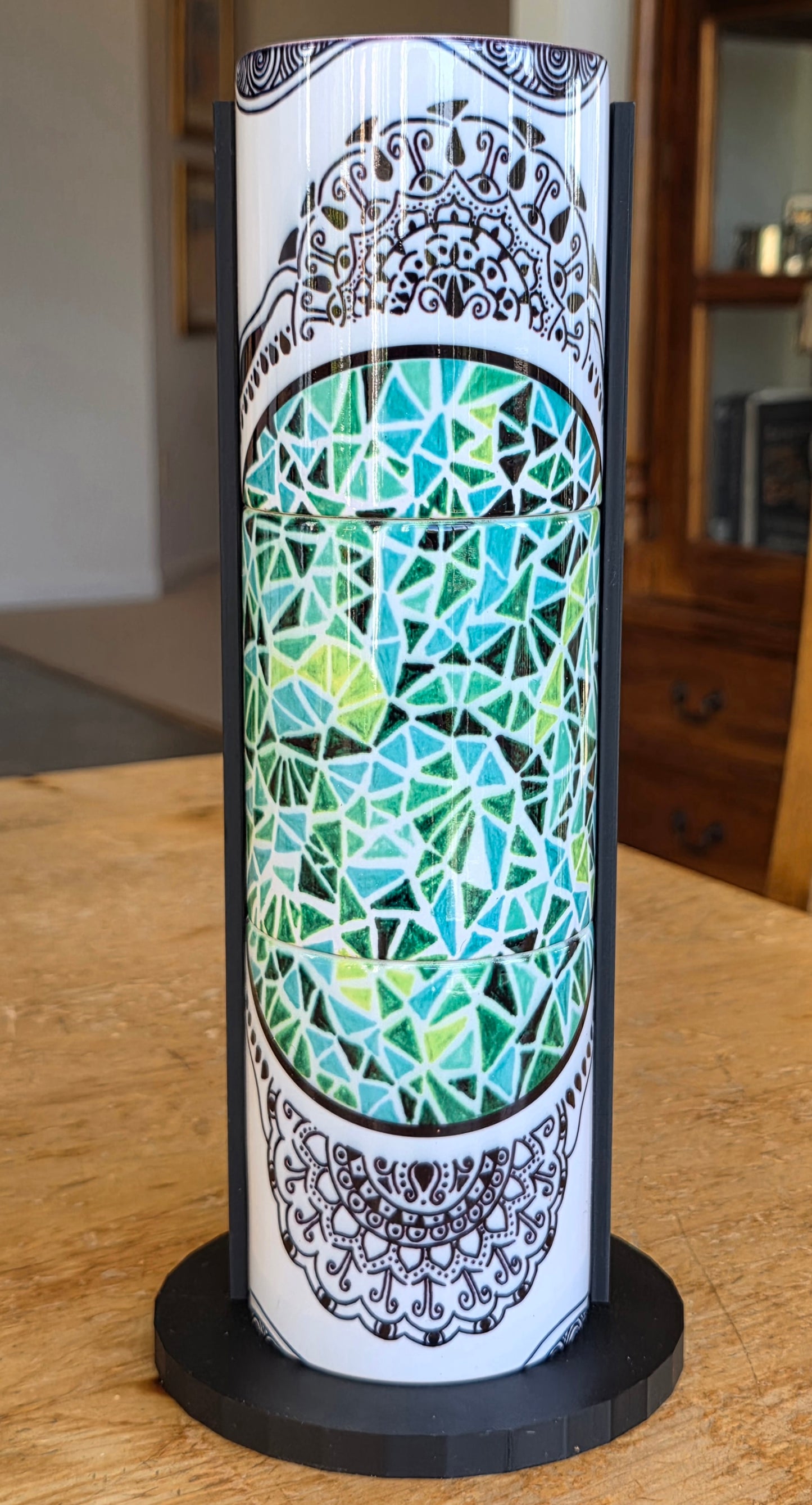 Doodleware - 3 Mug Art (Stained Green)