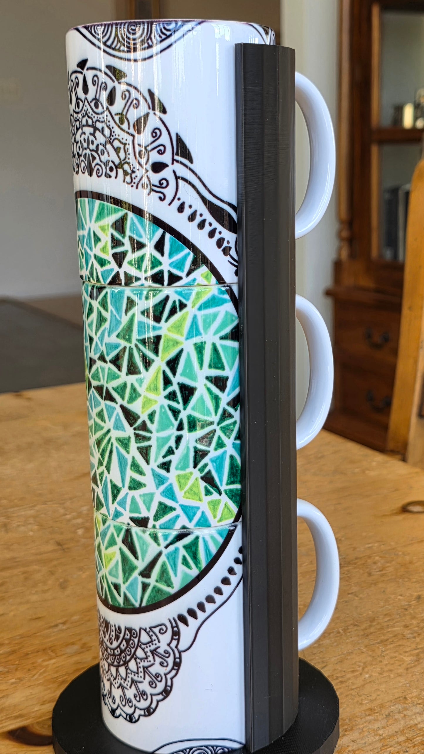 Doodleware - 3 Mug Art (Stained Green)