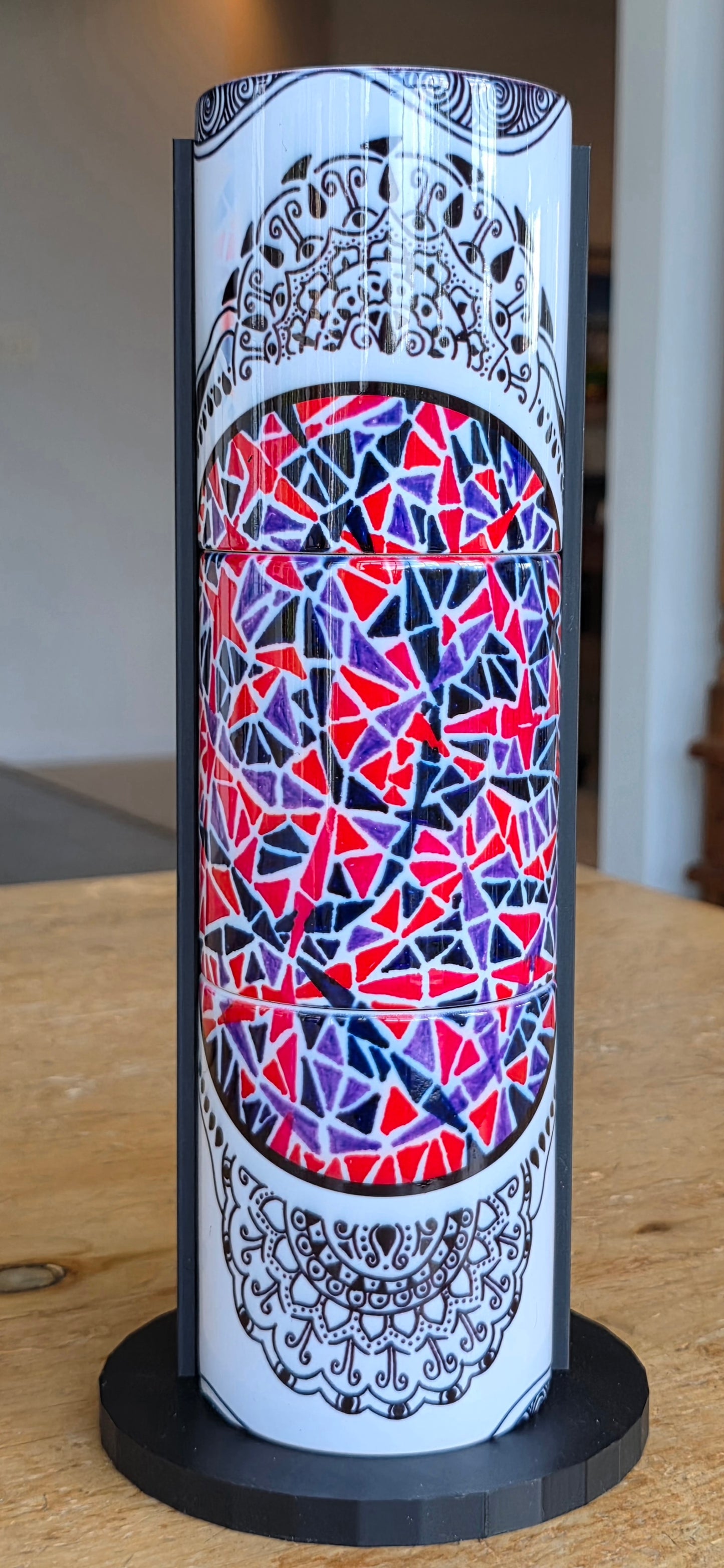 Doodleware - 3 Mug Art (Stained Red)