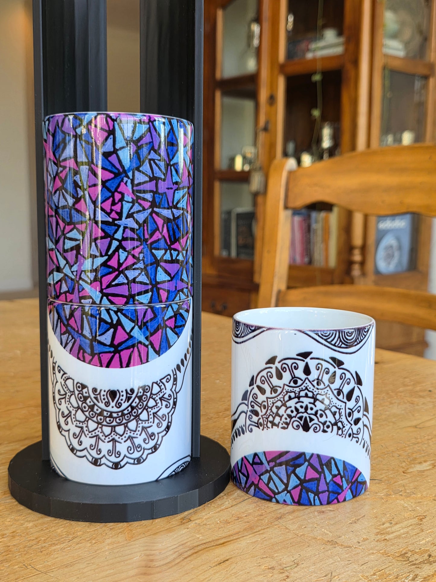 Doodleware - 3 Mug Art (Stained Purple)
