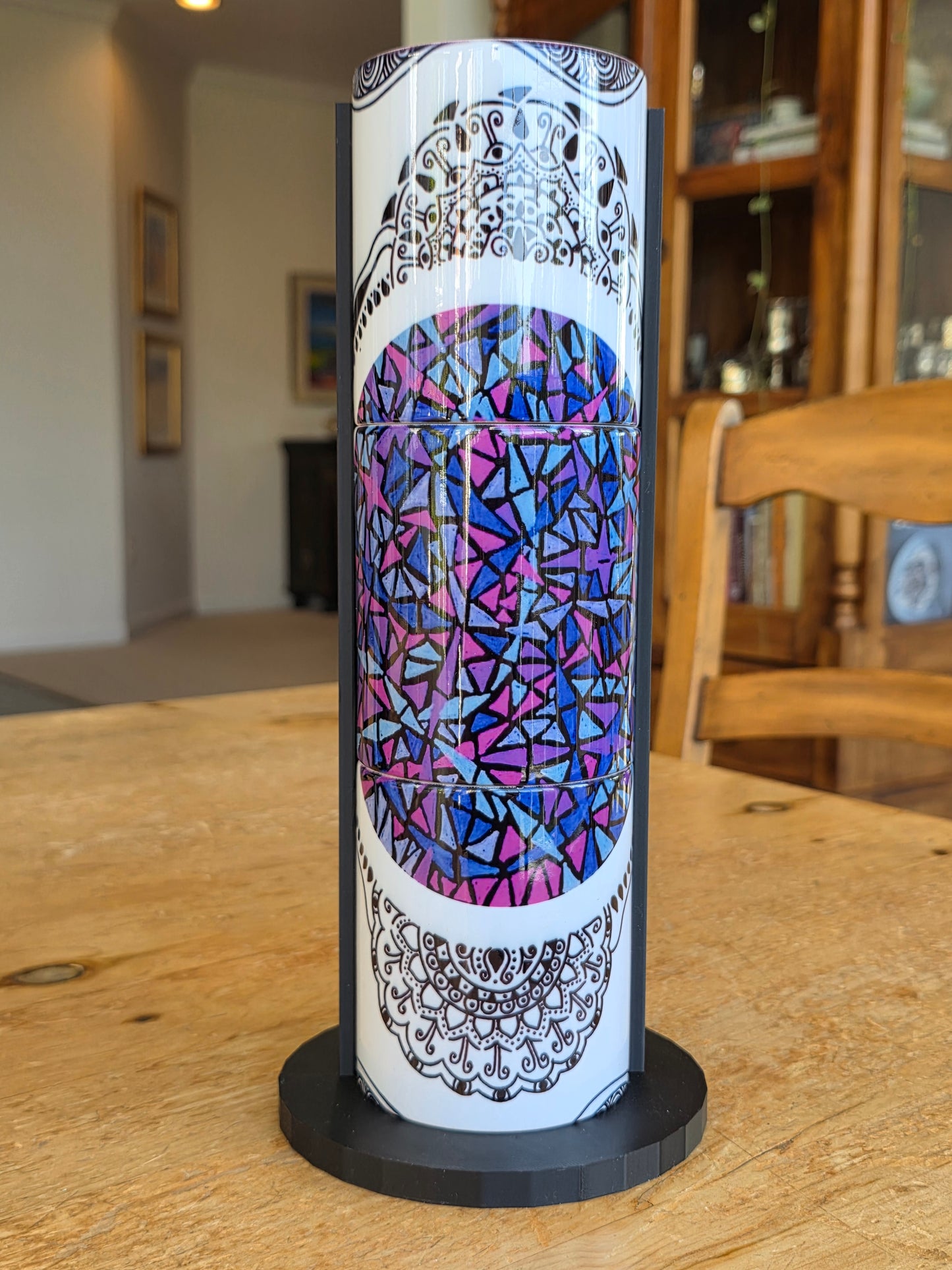Doodleware - 3 Mug Art (Stained Purple)