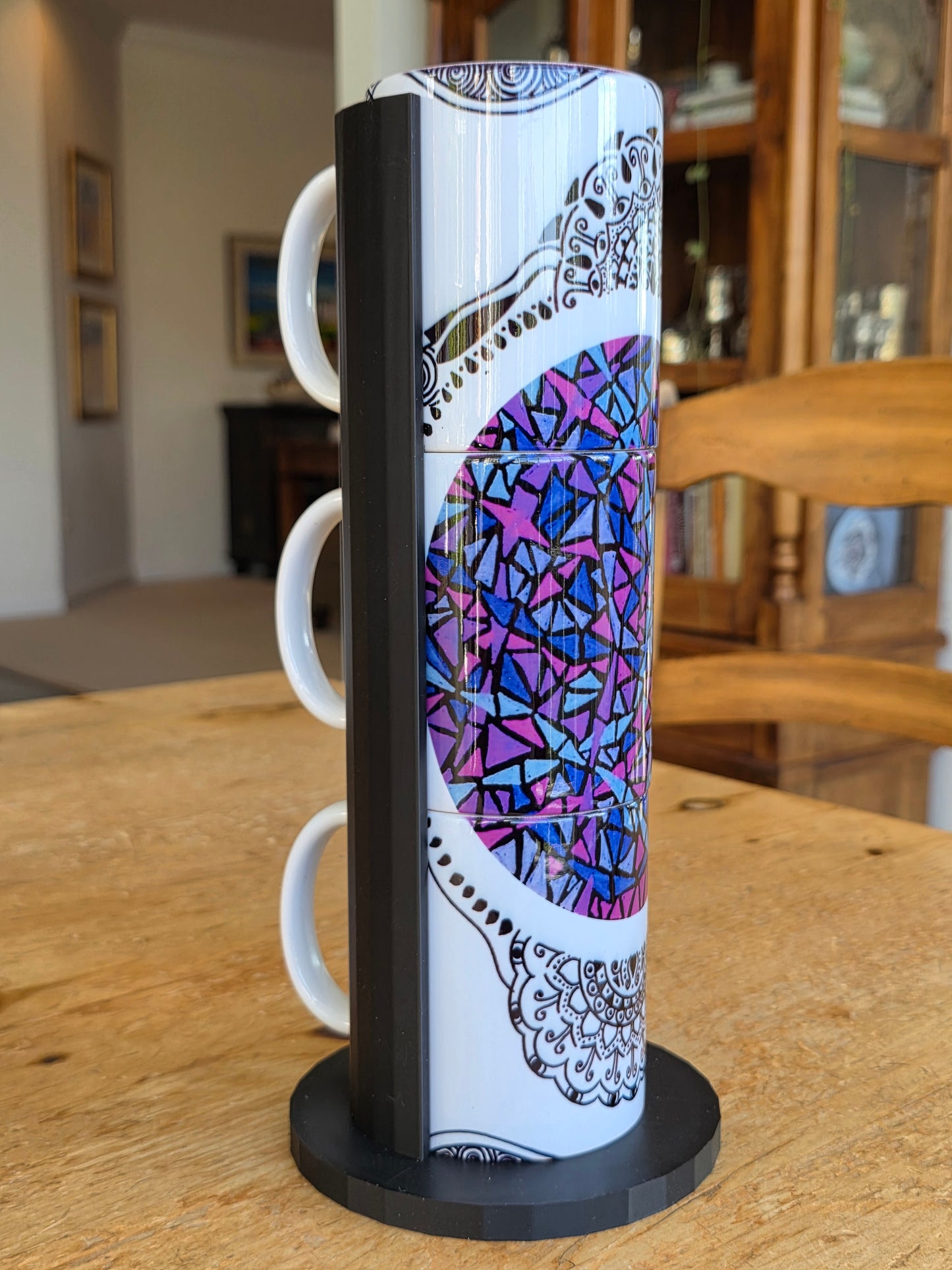 Doodleware - 3 Mug Art (Stained Purple)