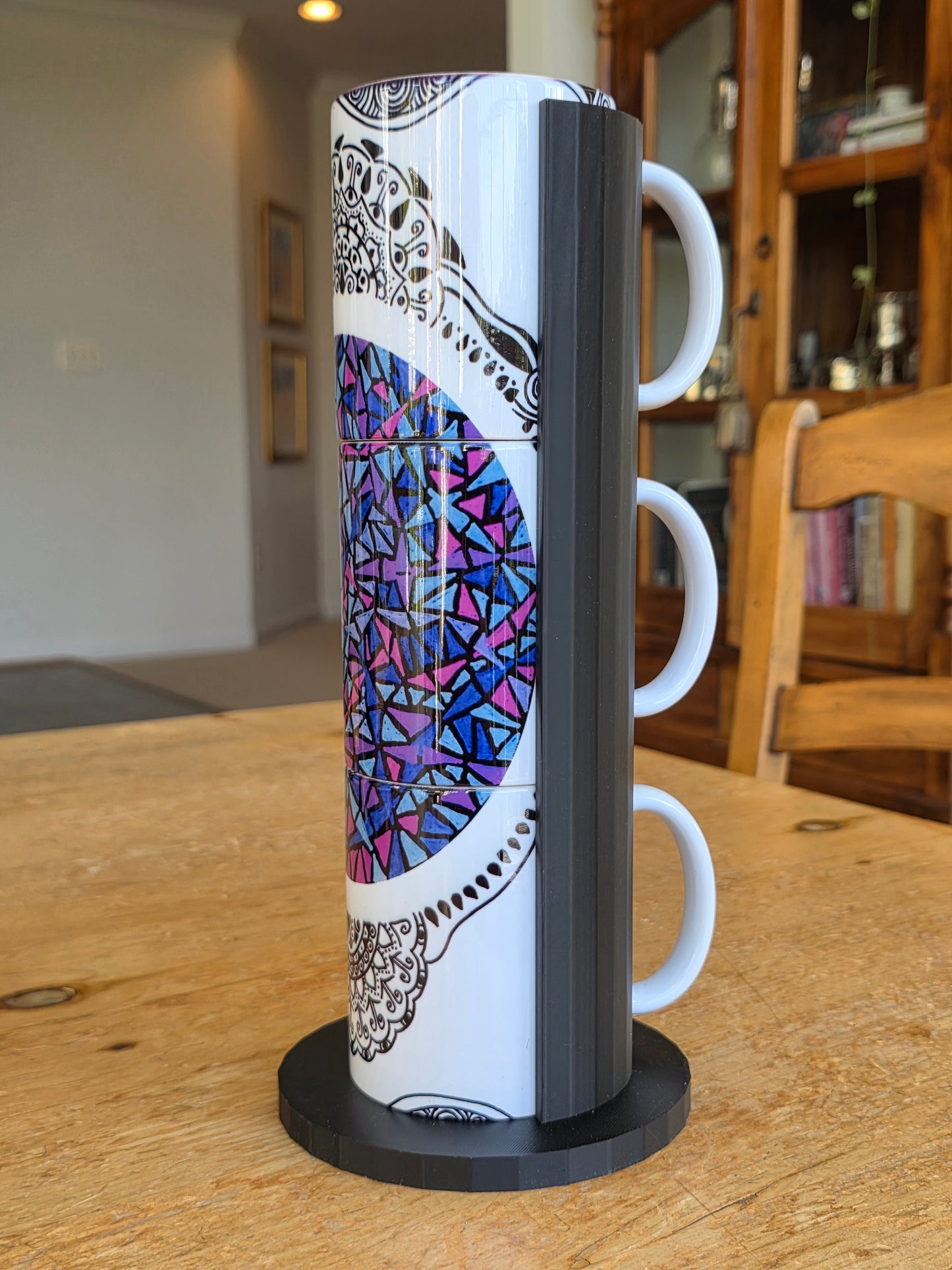Doodleware - 3 Mug Art (Stained Purple)