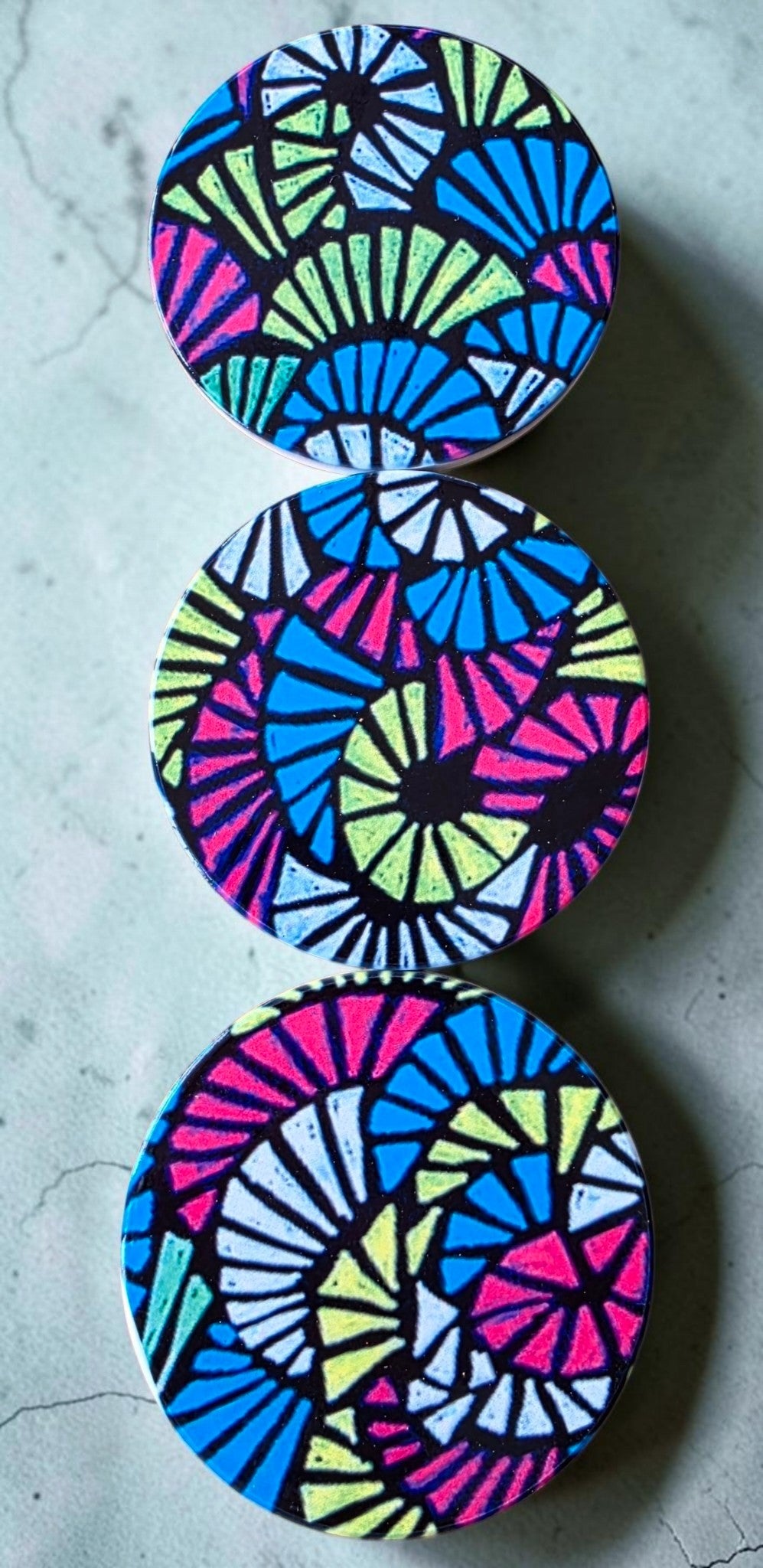 3 Coaster Set - Fanned Out