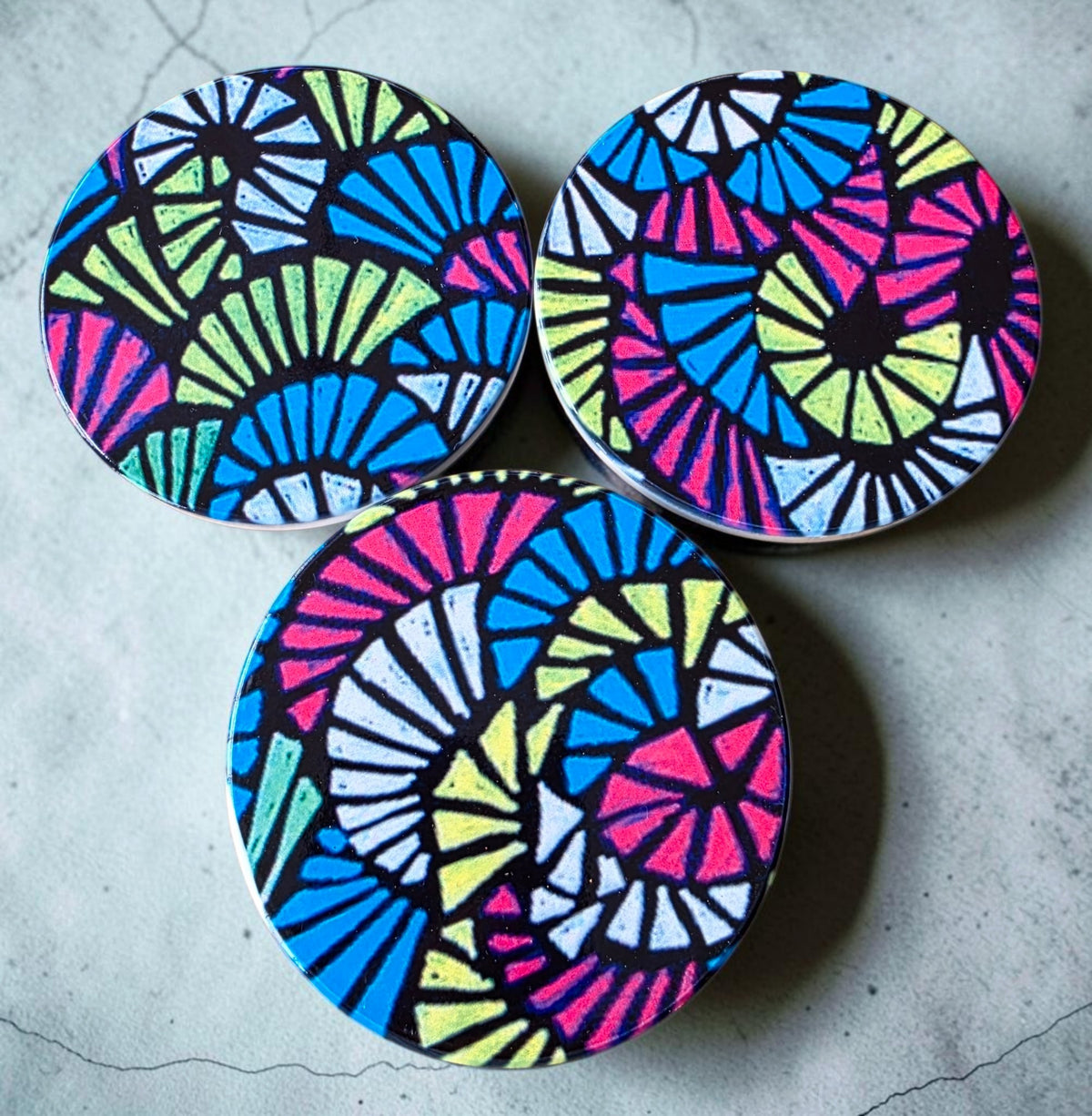 3 Coaster Set - Fanned Out