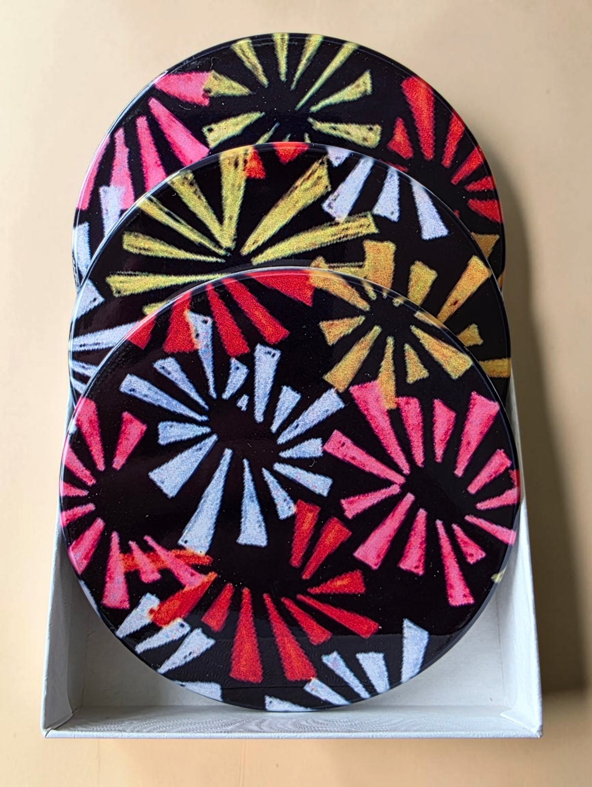 3 Coaster Set - Fireworks