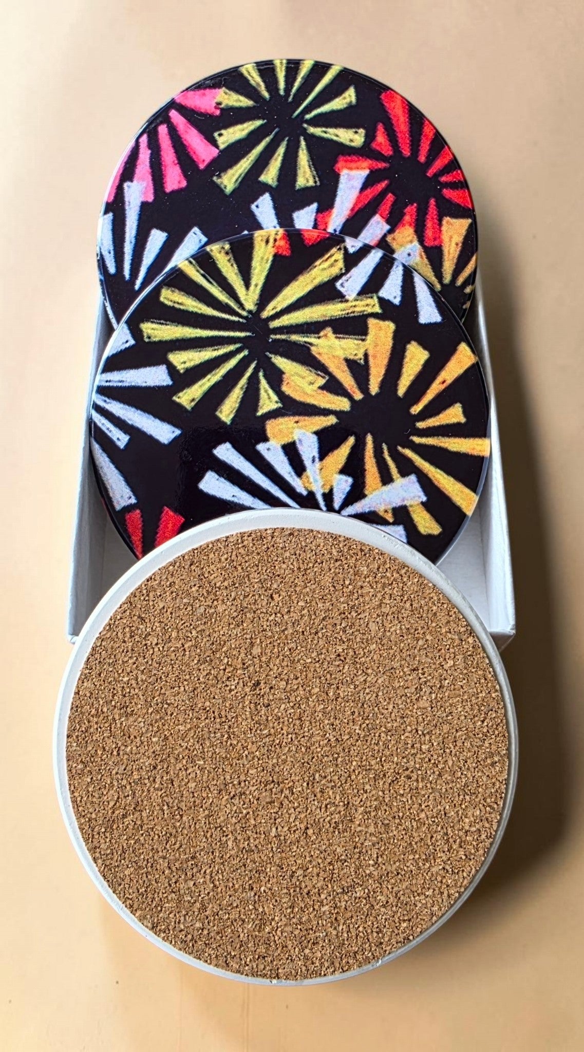 3 Coaster Set - Fireworks