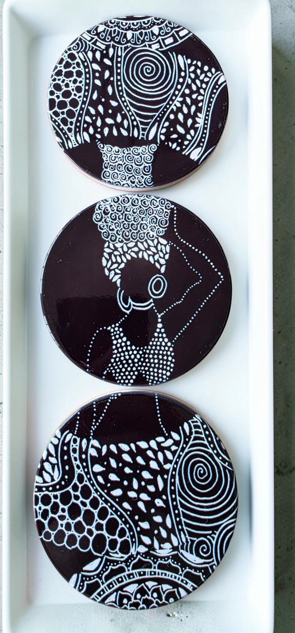 3 Coaster Set - Water Carrier #1