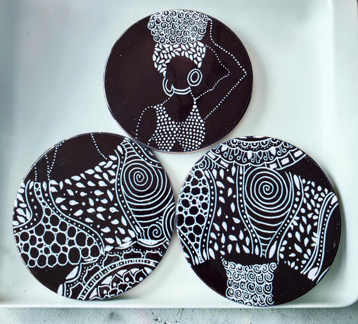 3 Coaster Set - Water Carrier #1