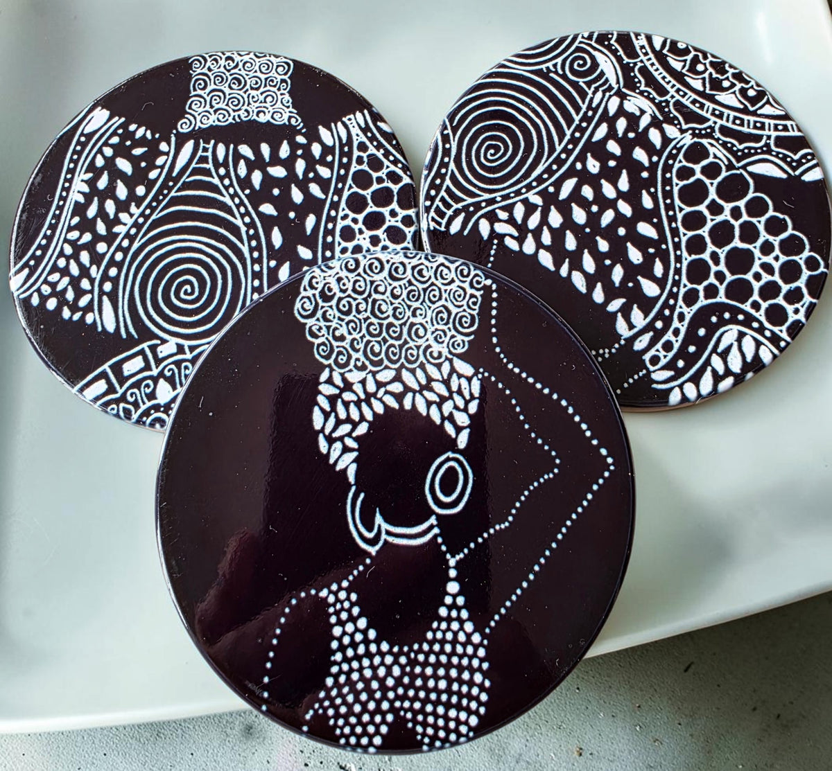 3 Coaster Set - Water Carrier #1