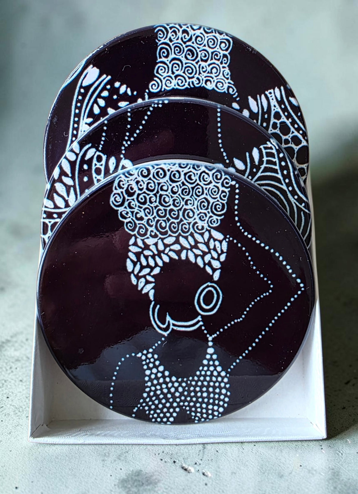 3 Coaster Set - Water Carrier #1