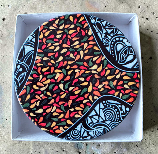 3 Coaster Set - Burnt Orange