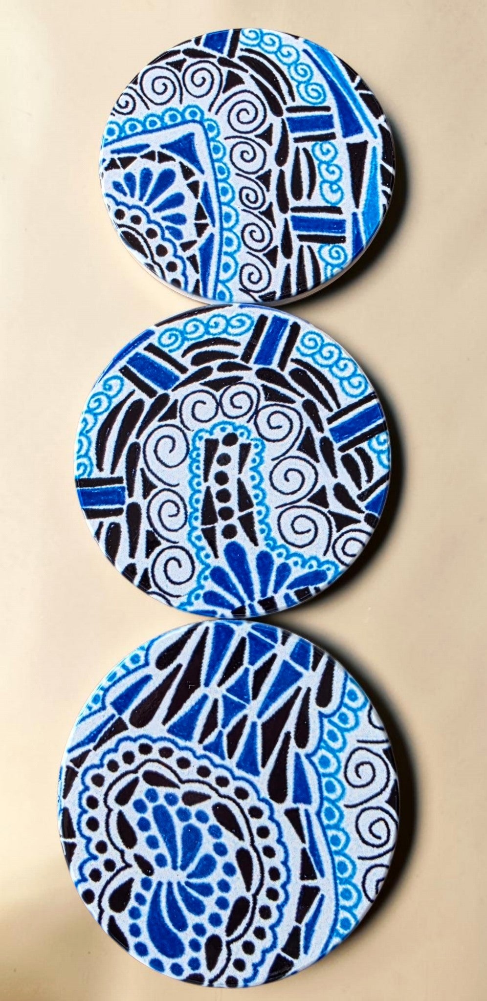 3 Coaster Set - The Blues