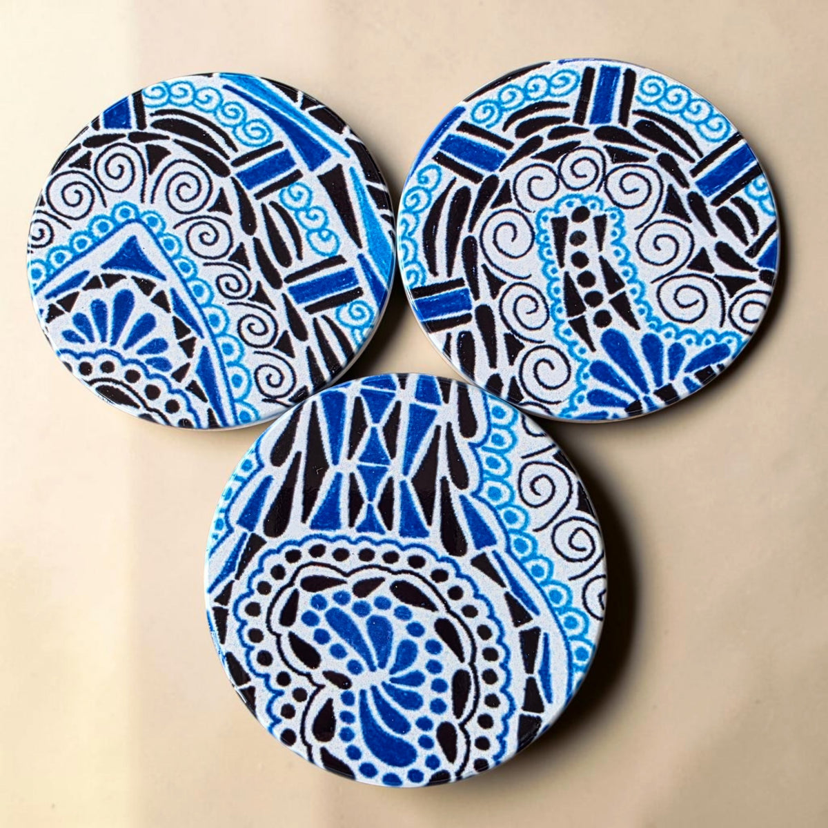 3 Coaster Set - The Blues