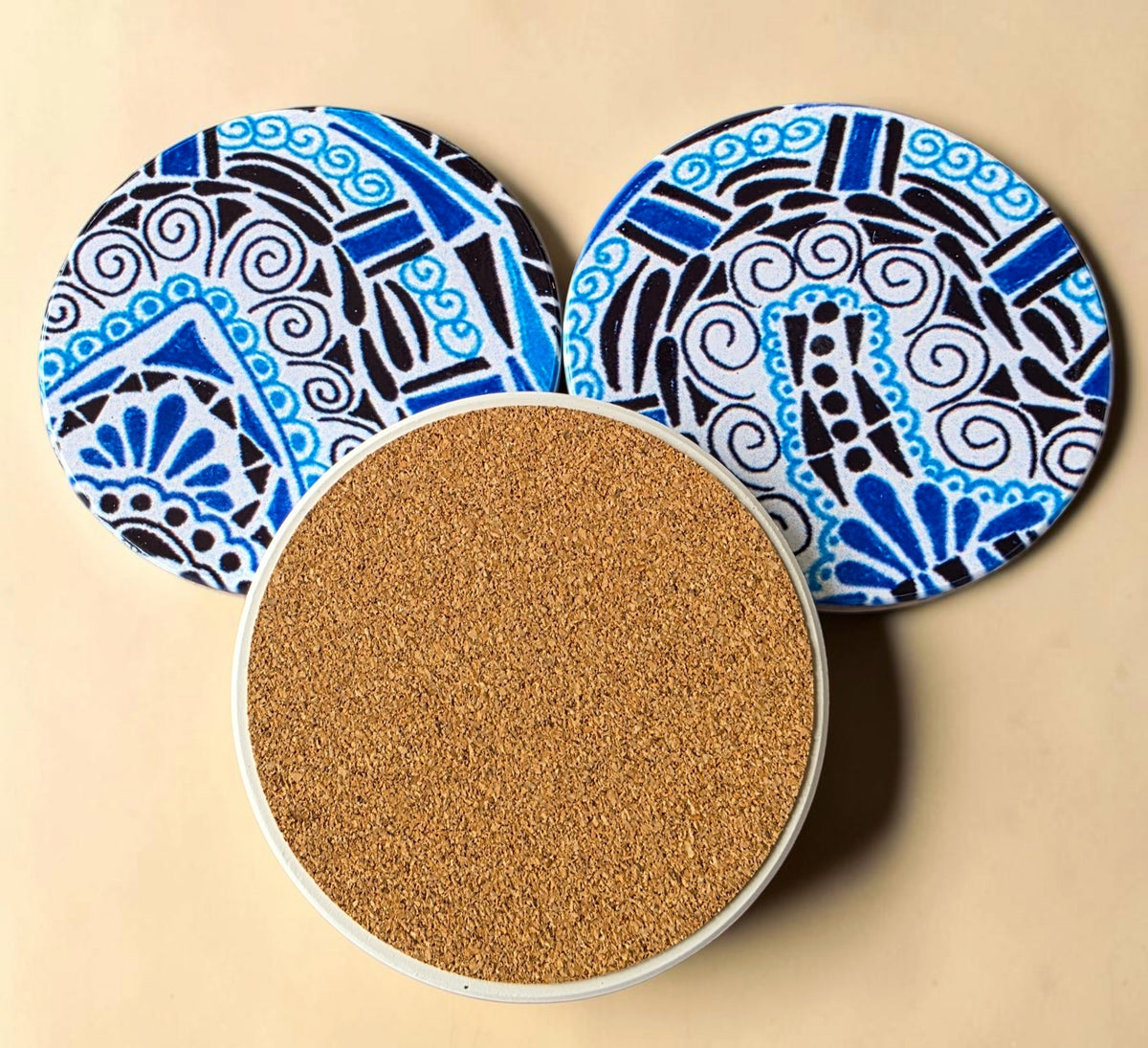 3 Coaster Set - The Blues