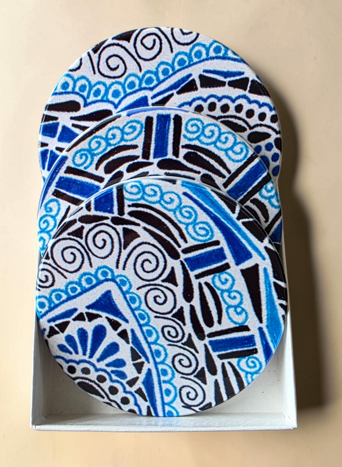 3 Coaster Set - The Blues