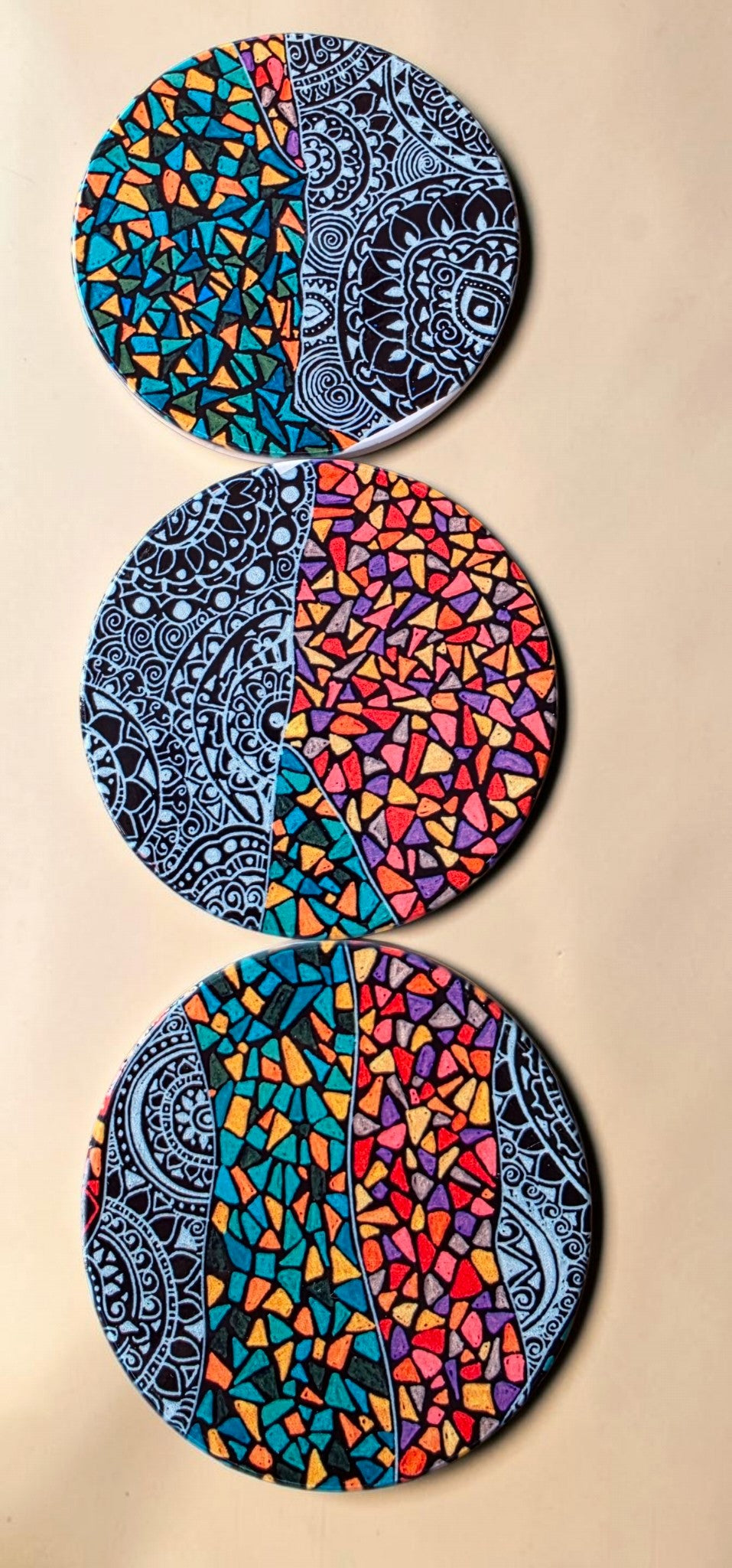 3 Coaster Set - Mosaic