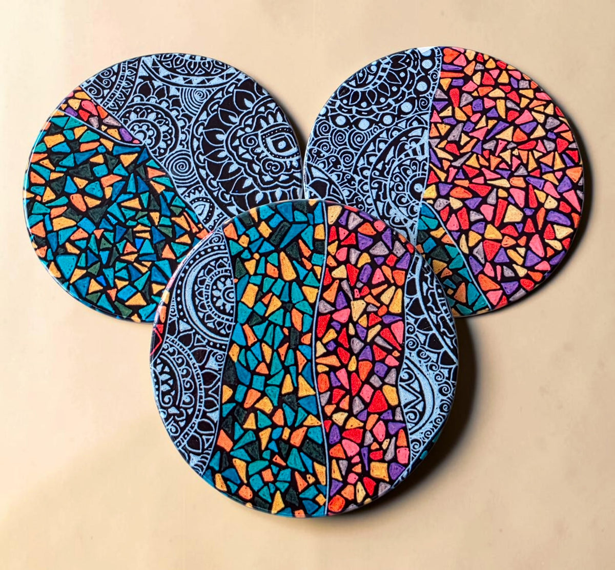 3 Coaster Set - Mosaic