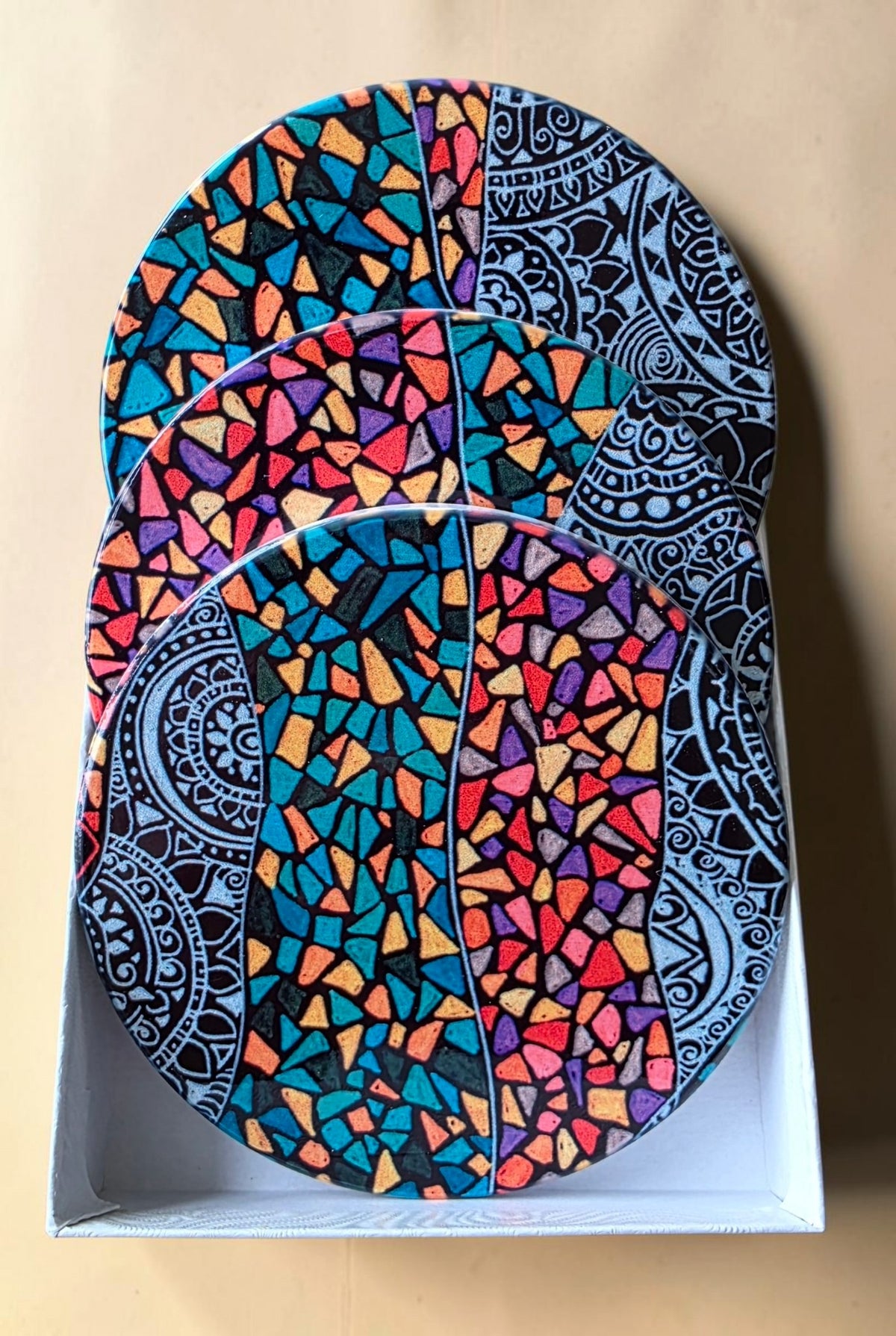 3 Coaster Set - Mosaic